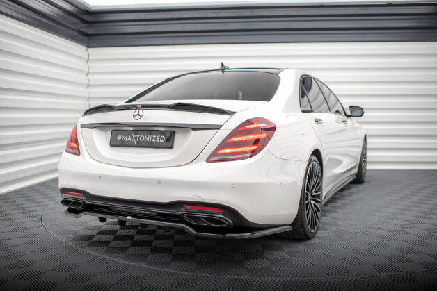 Diffusor Heckansatz passend für Mercedes S AMG-Line W222 FL schwarz Hochglanz