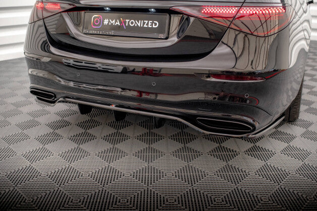 Diffusor Heckansatz passend für Mercedes S AMG-Line W223 schwarz Hochglanz