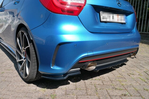Diffusor Heckansatz passend für Mercedes W176 AMG-LINE vor FL schwarz Hochglanz (4251937843604)