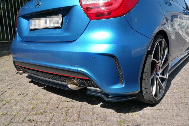 Diffusor Heckansatz passend für Mercedes W176 AMG-LINE vor FL schwarz Hochglanz (4251937843635)