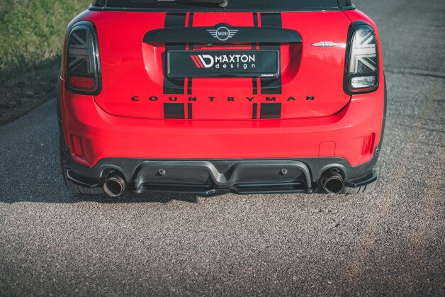 Diffusor Heckansatz passend für Mini Countryman Mk2 F60 JCW schwarz Hochglanz