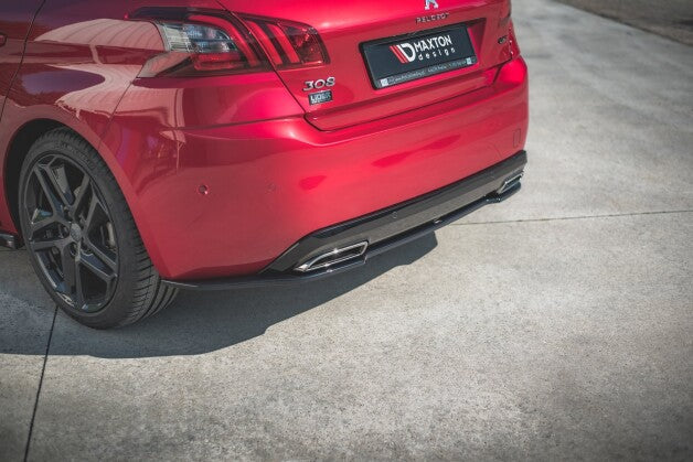 Diffusor Heckansatz passend für Peugeot 308 GT Mk2 FL schwarz Hochglanz