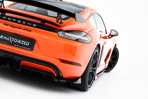 Diffusor Heckansatz passend für Porsche 718 Cayman GTS 982c schwarz Hochglanz
