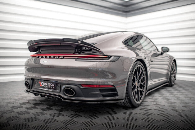 Diffusor Heckansatz passend für Porsche 911 Carrera 4S 992 schwarz Hochglanz