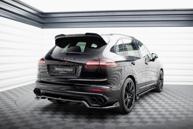 Diffusor Heckansatz passend für Porsche Cayenne Mk2 FL schwarz Hochglanz