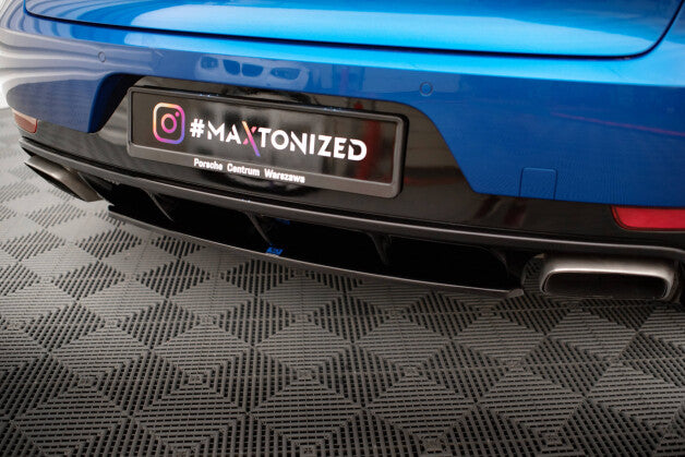 Diffusor Heckansatz passend für Porsche Macan Mk1 schwarz Hochglanz
