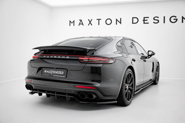 Diffusor Heckansatz passend für Porsche Panamera Turbo S E-Hybrid / Panamera E-Hybrid / Panamera 4S 971 schwarz Hochglanz