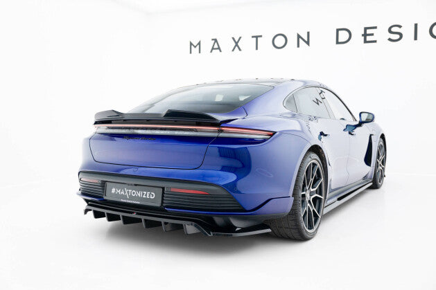 Diffusor Heckansatz passend für Porsche Taycan Turbo S Mk1 schwarz Hochglanz