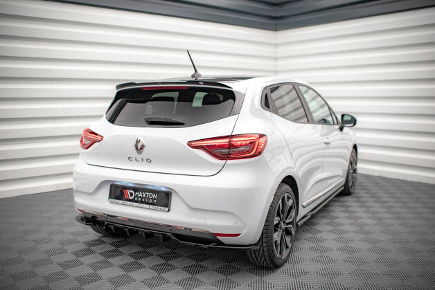 Diffusor Heckansatz passend für Renault Clio Mk5 schwarz Hochglanz