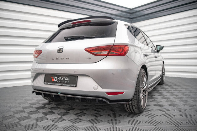 Diffusor Heckansatz passend für Seat Leon Hatchback Mk3 schwarz Hochglanz