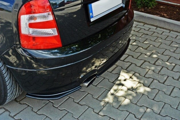 Diffusor Heckansatz passend für Skoda Fabia RS Mk1 schwarz Hochglanz