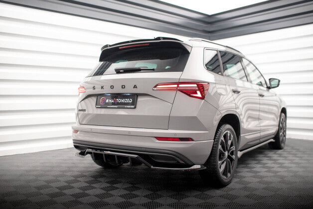 Diffusor Heckansatz passend für Skoda Karoq Sportline Mk1 FL schwarz Hochglanz