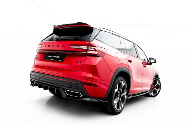 Diffusor Heckansatz passend für Skoda Kodiaq RS Mk2 schwarz Hochglanz