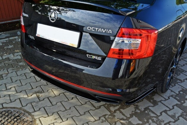 Diffusor Heckansatz passend für Skoda Octavia III RS schwarz Hochglanz