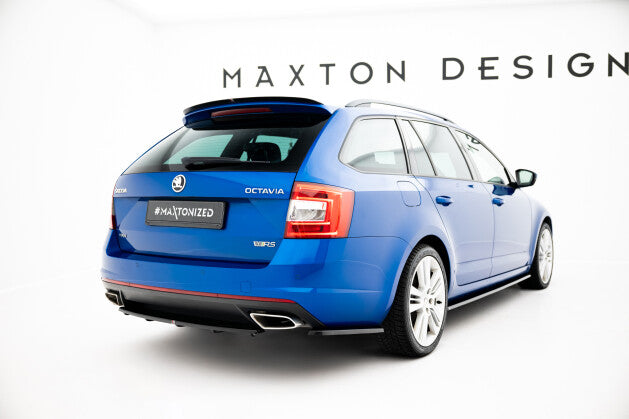 Diffusor Heckansatz passend für Skoda Octavia RS Mk3 / Mk3 FL Hatchback / Kombi schwarz Hochglanz