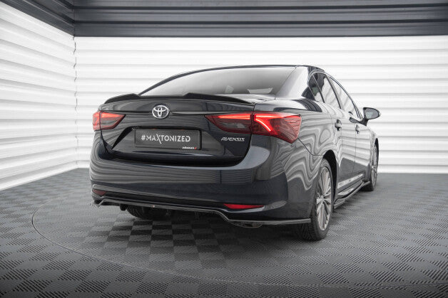 Diffusor Heckansatz passend für Toyota Avensis Limousine Mk3 FL schwarz Hochglanz