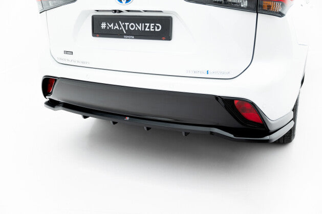 Diffusor Heckansatz passend für Toyota Highlander Mk4 schwarz Hochglanz