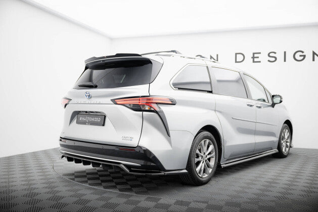 Diffusor Heckansatz passend für Toyota Sienna Mk4 schwarz Hochglanz