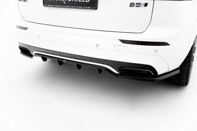 Diffusor Heckansatz passend für Volvo XC60 Mk2 R-Design schwarz Hochglanz