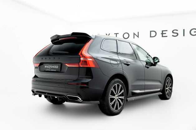 Diffusor Heckansatz passend für Volvo XC60 Mk2 schwarz Hochglanz