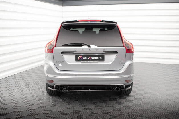 Diffusor Heckansatz passend für Volvo XC60 R-Design Mk1 FL schwarz Hochglanz
