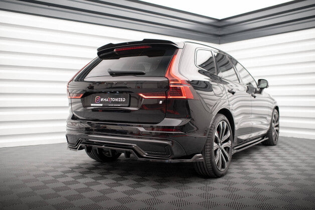 Diffusor Heckansatz passend für Volvo XC60 R-Design Mk2 FL schwarz Hochglanz