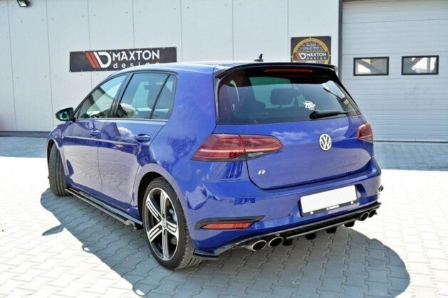 Diffusor Heckansatz passend für VW Golf 7 R FL schwarz matt