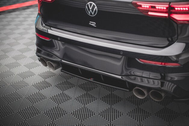 Diffusor Heckansatz passend für VW Golf R Hatchback Mk8 / Mk8 FL schwarz Hochglanz