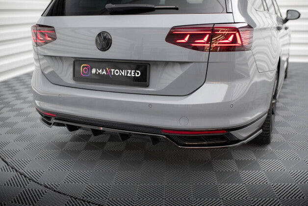 Diffusor Heckansatz passend für VW Passat R-Line B8 FL schwarz Hochglanz