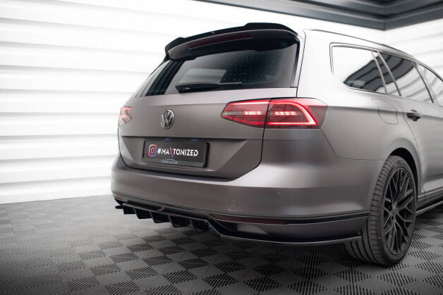Diffusor Heckansatz passend für VW Passat R-Line B8 schwarz Hochglanz