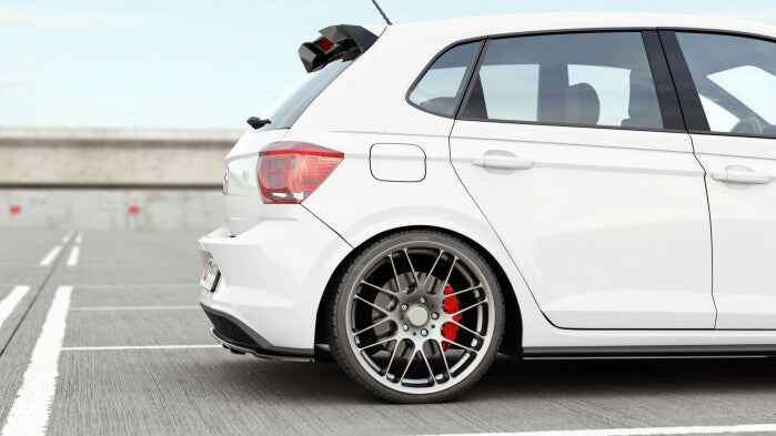Diffusor Heckansatz passend für VW Polo GTI / R-line Mk6 schwarz Hochglanz