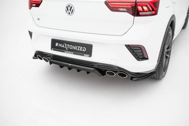 Diffusor Heckansatz passend für VW T-Roc R Mk1 schwarz Hochglanz
