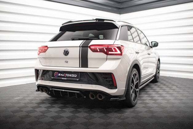 Diffusor Heckansatz passend für VW T-Roc R / R-Line Mk1 FL schwarz Hochglanz