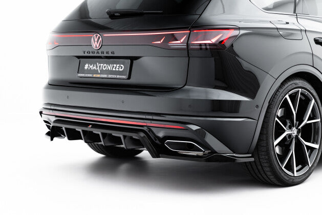 Diffusor Heckansatz passend für VW Touareg R-Line Mk3 FL schwarz Hochglanz