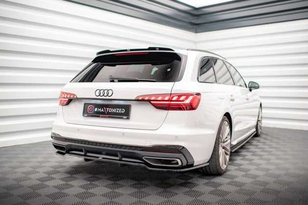 Diffusor Heckansatz V.1 passend für Audi A4 S-Line B9 FL schwarz Hochglanz