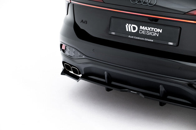 Diffusor Heckansatz V.1 passend für Audi A6 S-Line C9 schwarz Hochglanz
