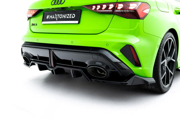 Diffusor Heckansatz V.1 passend für Audi RS3 Sportback 8Y FL schwarz Hochglanz