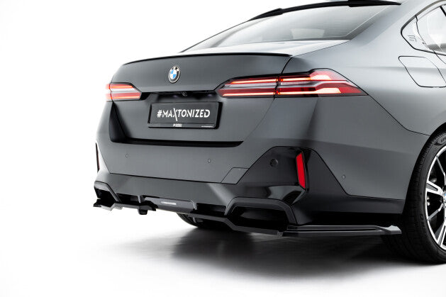Diffusor Heckansatz V.1 passend für BMW 5er / i5 M-Paket Limousine / Touring G60 / G61 schwarz Hochglanz (4255647863761)
