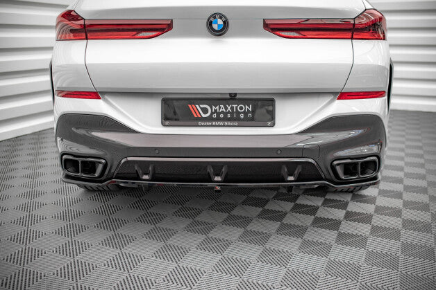 Diffusor Heckansatz V.1 passend für BMW X6 M-Paket G06 schwarz Hochglanz