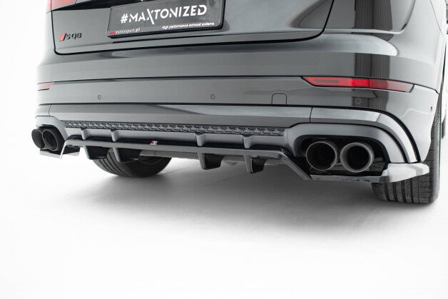 Diffusor Heckansatz V.2 passend für Audi SQ8 / Q8 S-Line Mk1 FL schwarz Hochglanz