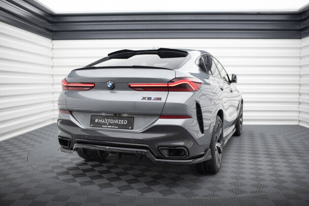 Diffusor Heckansatz V.2 passend für BMW X6 M-Paket G06 FL schwarz Hochglanz