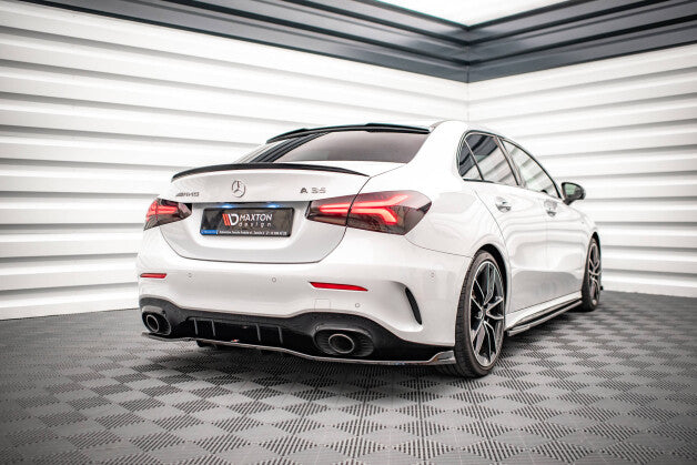 Diffusor Heckansatz V.2 passend für Mercedes A 35 AMG Limousine V177 schwarz Hochglanz