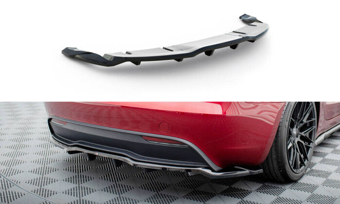 Diffusor Heckansatz V.2 passend für Tesla Model 3 Project HighlandFL schwarz Hochglanz