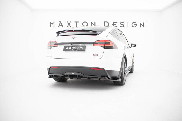 Diffusor Heckansatz V.2 passend für Tesla Model X Mk1 FL schwarz Hochglanz