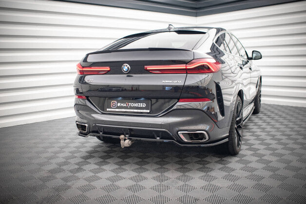 Diffusor Heckansatz V.3 passend für BMW X6 M-Paket G06 schwarz Hochglanz