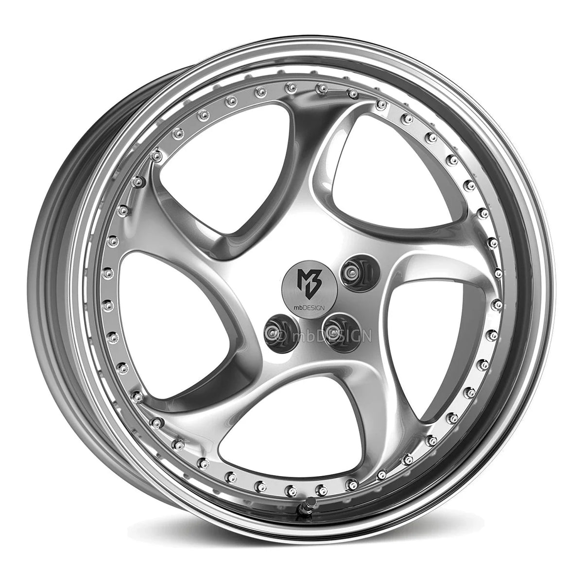 mbDESIGN TURBO S silber glänzend voll poliert