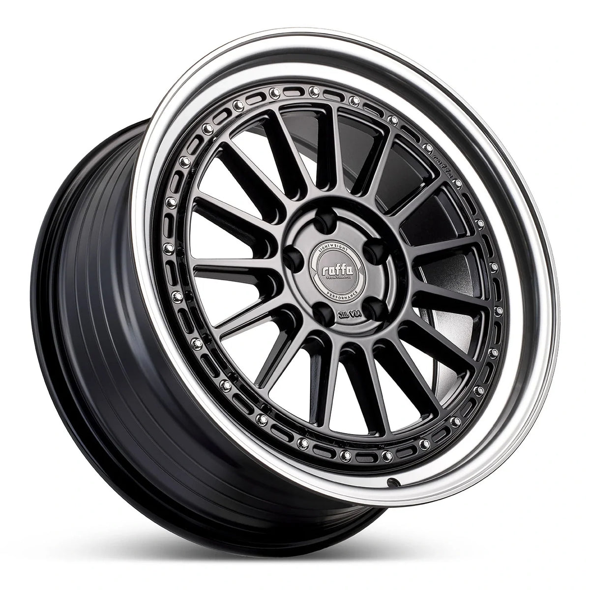 Raffa Wheels RF-04 Glossy Black Polished Lip