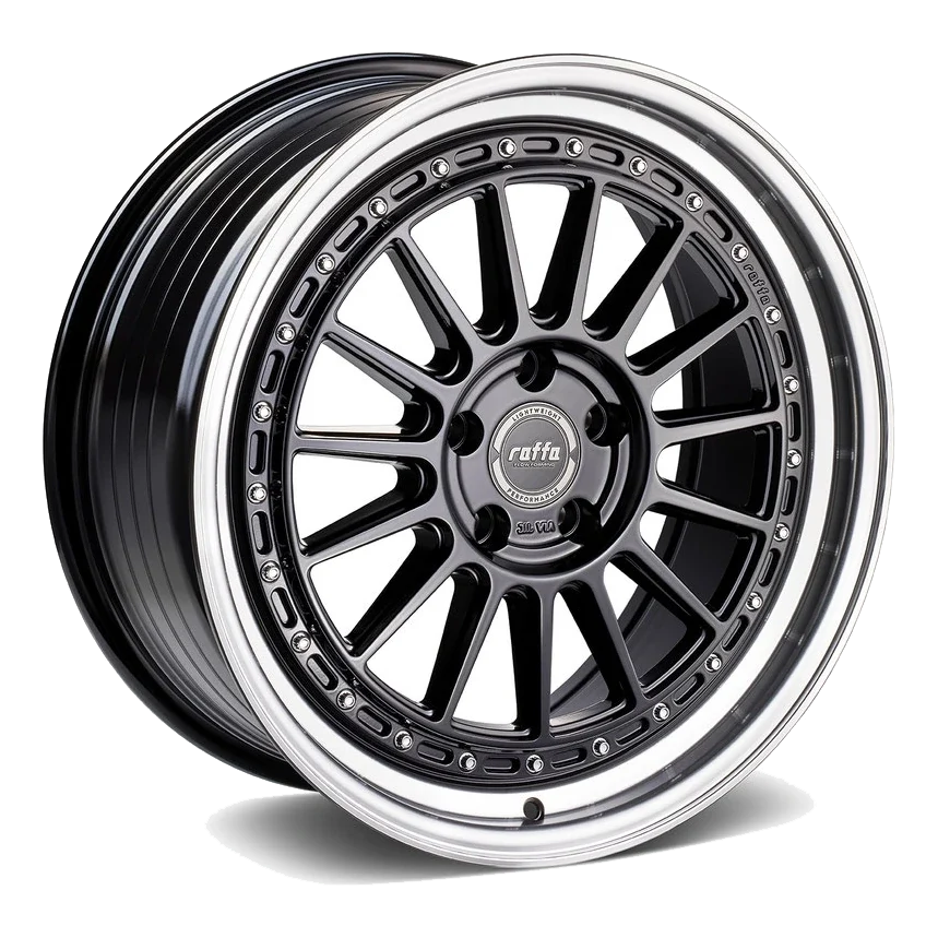 Raffa Wheels RF-04 Glossy Black Polished Lip