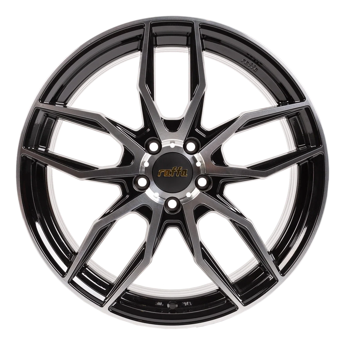 Raffa Wheels RS-04 Black Glossy Polished Face