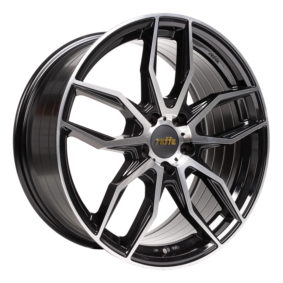 Raffa Wheels RS-04 Black Glossy Polished Face